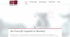 Desktop Screenshot of logopaedin-duesseldorf.de