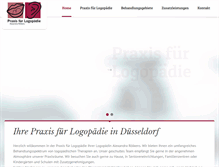Tablet Screenshot of logopaedin-duesseldorf.de